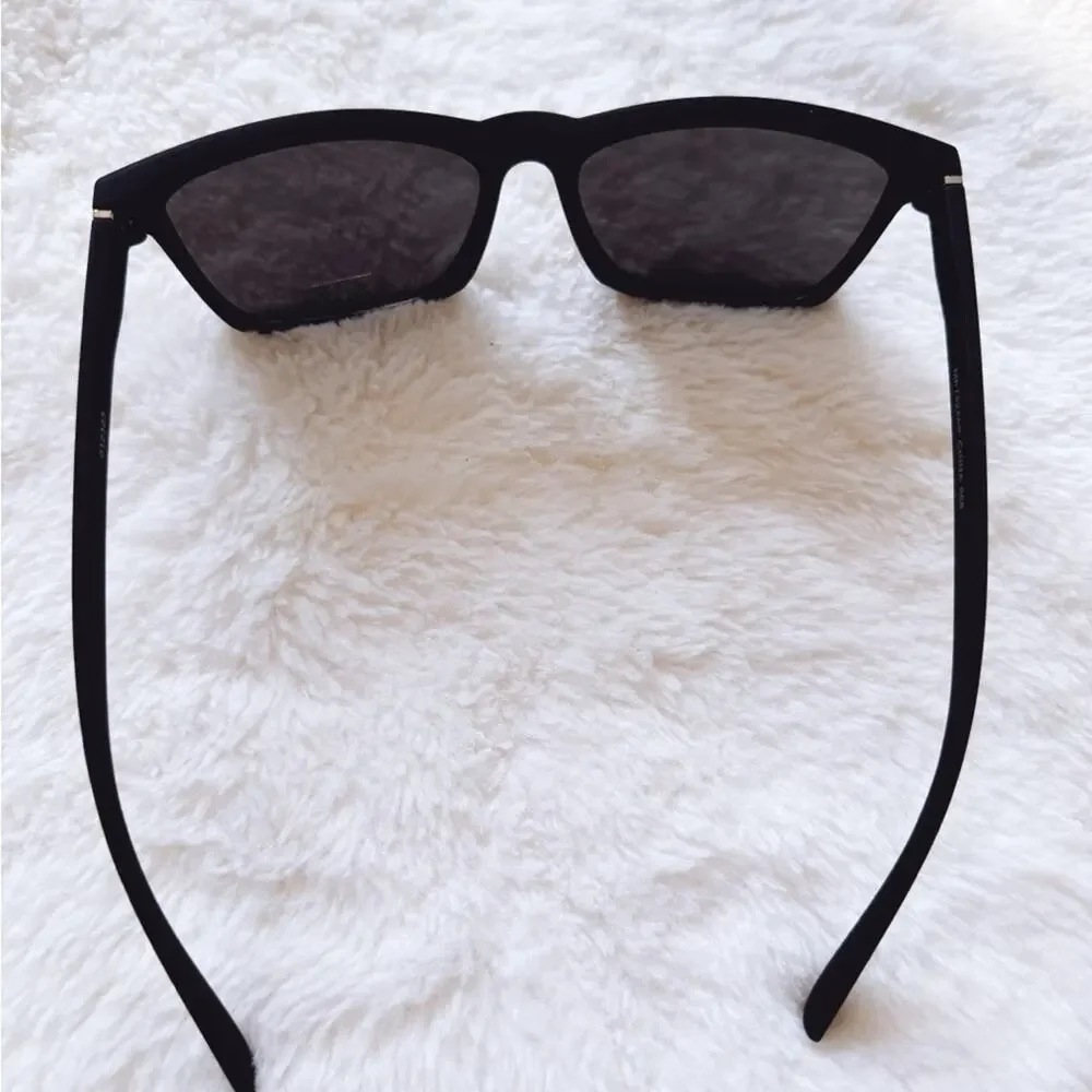 Otto Black Angular Frame Sunglasses
